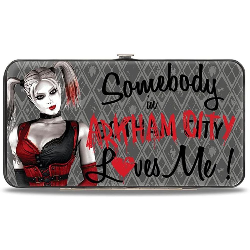 Harley Quinn Somebody in Arkham City Loves Me Hinged Wallet